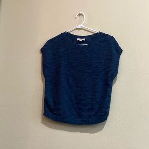 Blue crochet sleeveless top